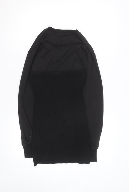 Hervé Léger Women Black Bodycon Long Sleeve Short Dress S