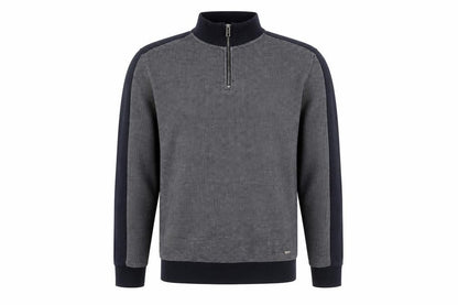 Next Men’s Grey High Neck 1/2 Zip Cotton Jumper Size L