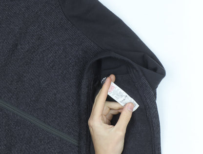 North Ridge Men's Grey Full Zip Fleece Hoodie Size L