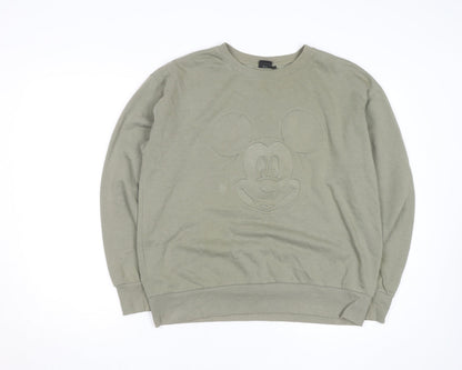 Disney Mickey Mouse Men's Green L Pullover Sweatshirt