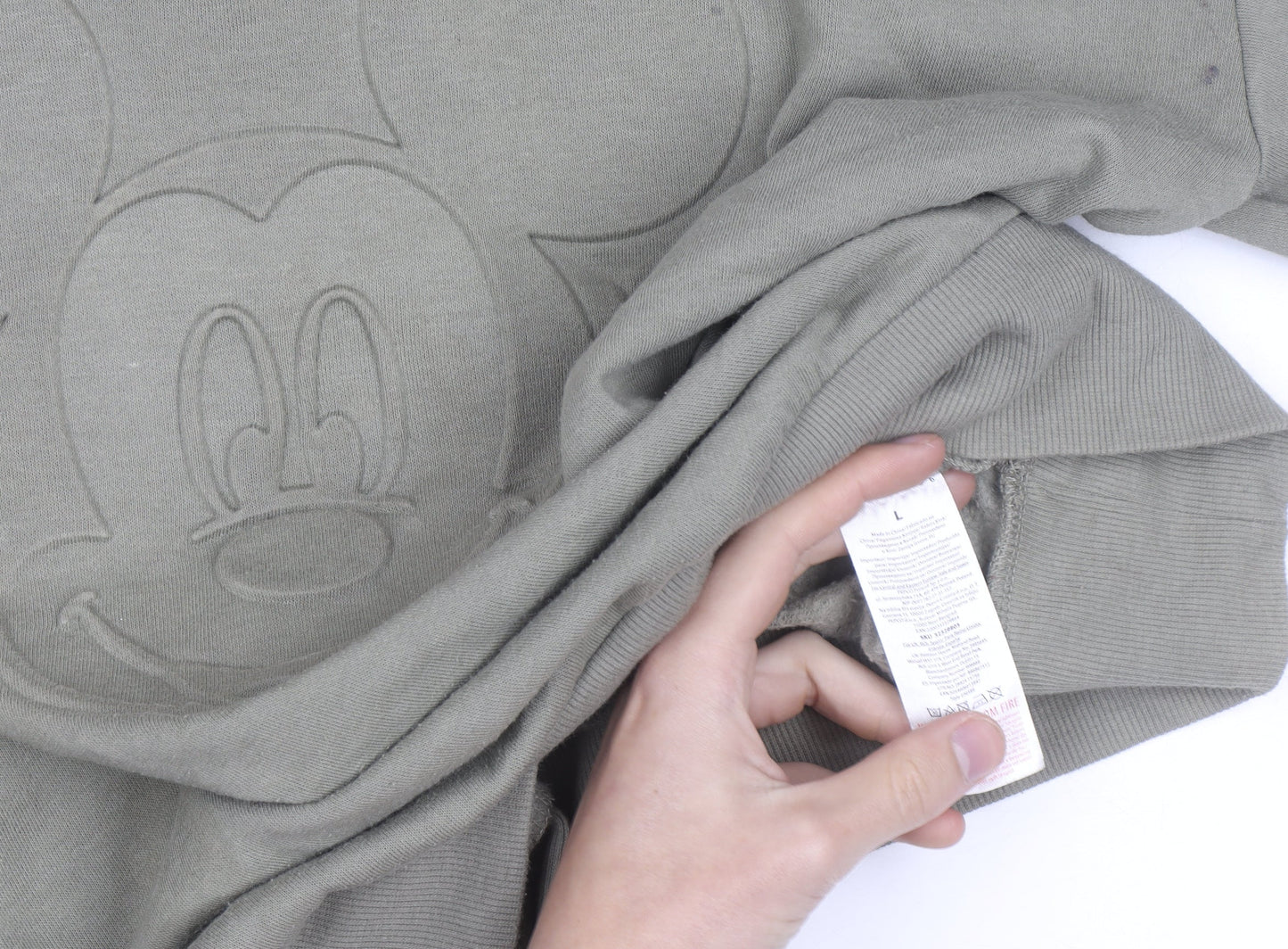 Disney Mickey Mouse Men's Green L Pullover Sweatshirt