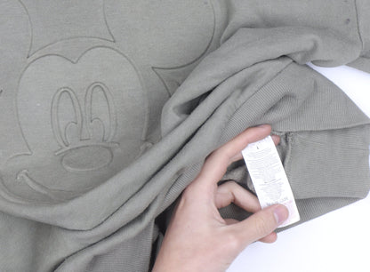 Disney Mickey Mouse Men's Green L Pullover Sweatshirt