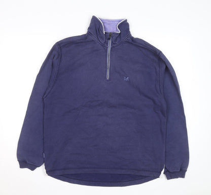 Crew Clothing Co Men’s Blue 1/4 Zip Pullover Sweatshirt Size S