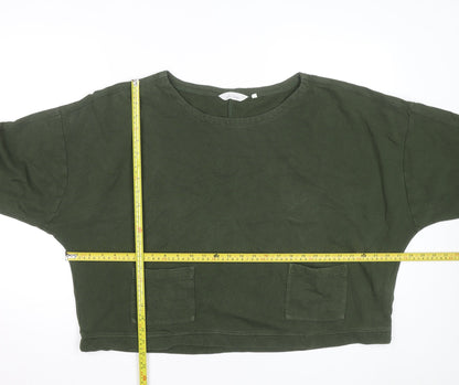 Seasalt Cornwall Womens Green Cotton Pullover Sweatshirt Size 16