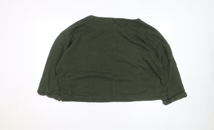Seasalt Cornwall Womens Green Cotton Pullover Sweatshirt Size 16