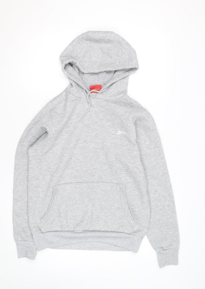 Slazenger Men's Grey Pullover Hoodie Size S Regular Fit Fleece