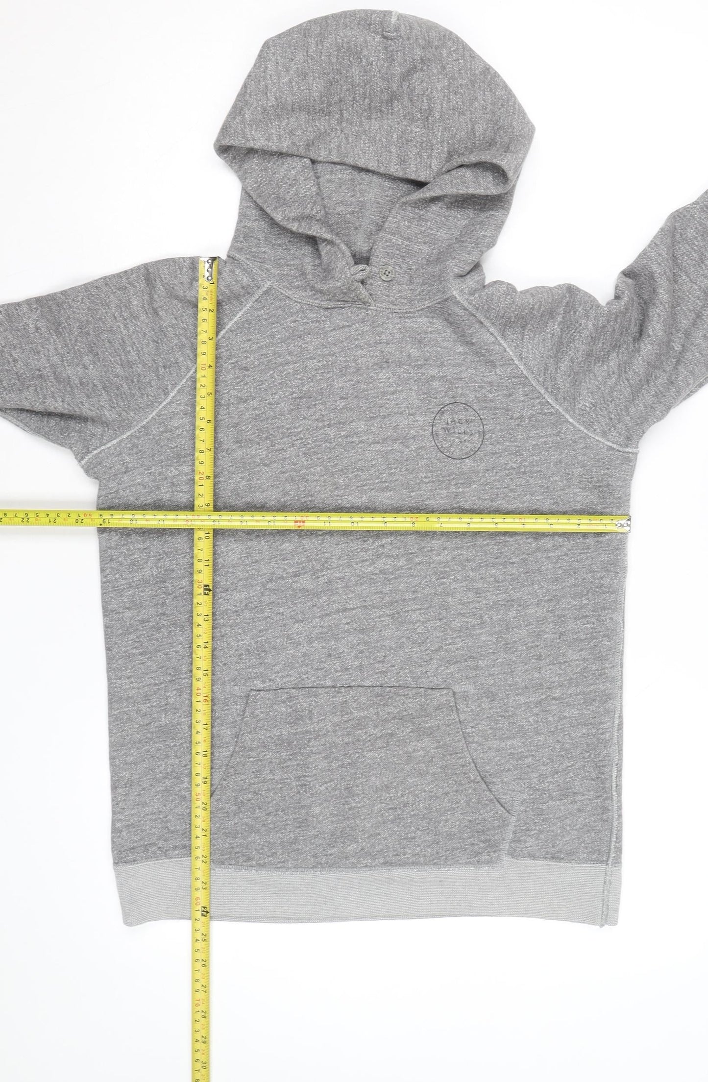 Jack Wills Women's Grey Pullover Hoodie UK 8 Cotton Blend Casual