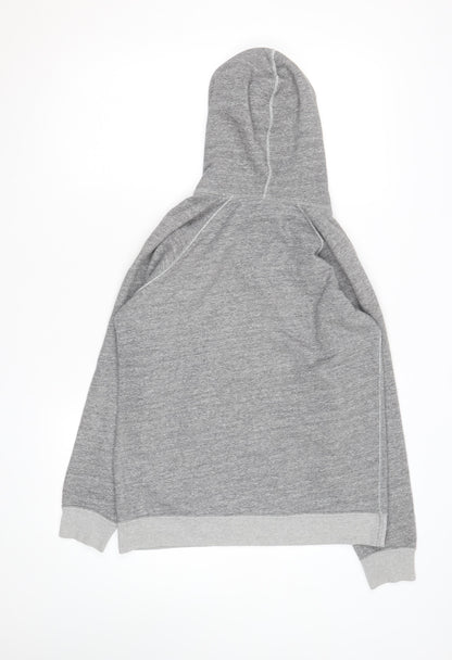 Jack Wills Women's Grey Pullover Hoodie UK 8 Cotton Blend Casual