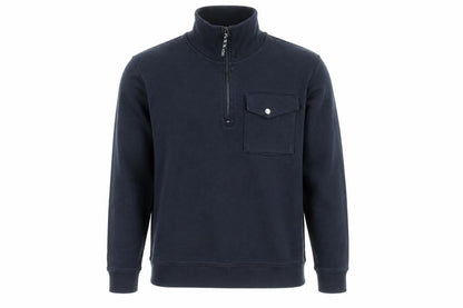 Ted Baker Men's Blue 1/4 Zip Sweatshirt Size L High Neck Cotton