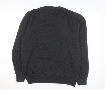Coca-Cola Men’s Grey Christmas Graphic Pullover Sweatshirt S