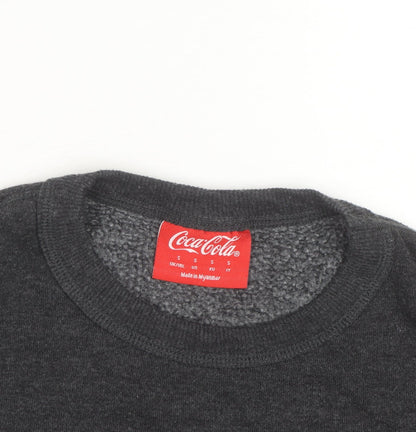 Coca-Cola Men’s Grey Christmas Graphic Pullover Sweatshirt S