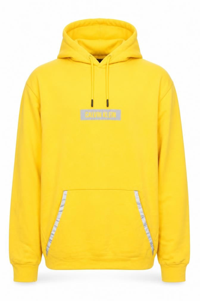 Calvin Klein Men’s Yellow Pullover Hoodie Size L Regular Fit