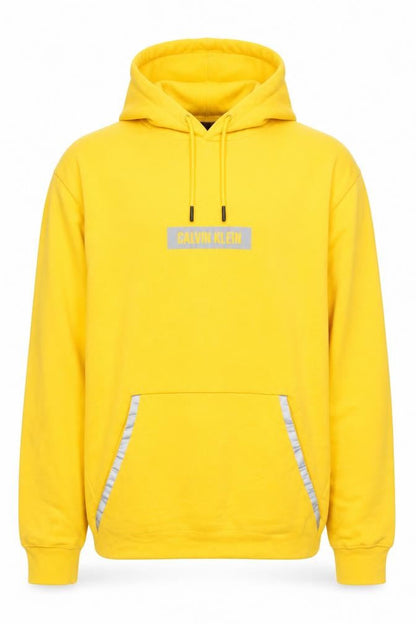 Calvin Klein Men’s Yellow Pullover Hoodie Size L Regular Fit