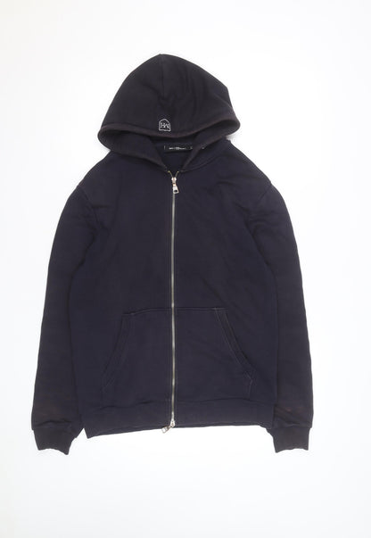 Millionaire Homme Men's Black Full Zip Hoodie M Logo Trim