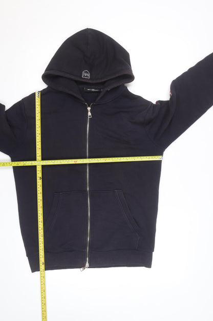 Millionaire Homme Men's Black Full Zip Hoodie M Logo Trim
