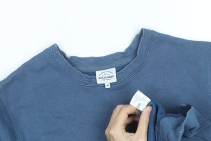 Passenger Mens Blue Crew Neck Pullover Sweatshirt Size M
