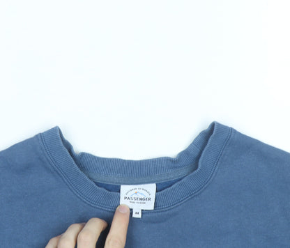 Passenger Mens Blue Crew Neck Pullover Sweatshirt Size M