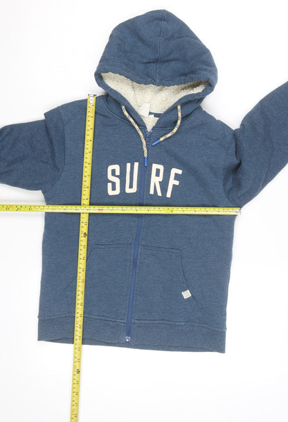 Saltrock Boys Blue Full Zip Surf Hoodie Sherpa Lined Size 13 Years