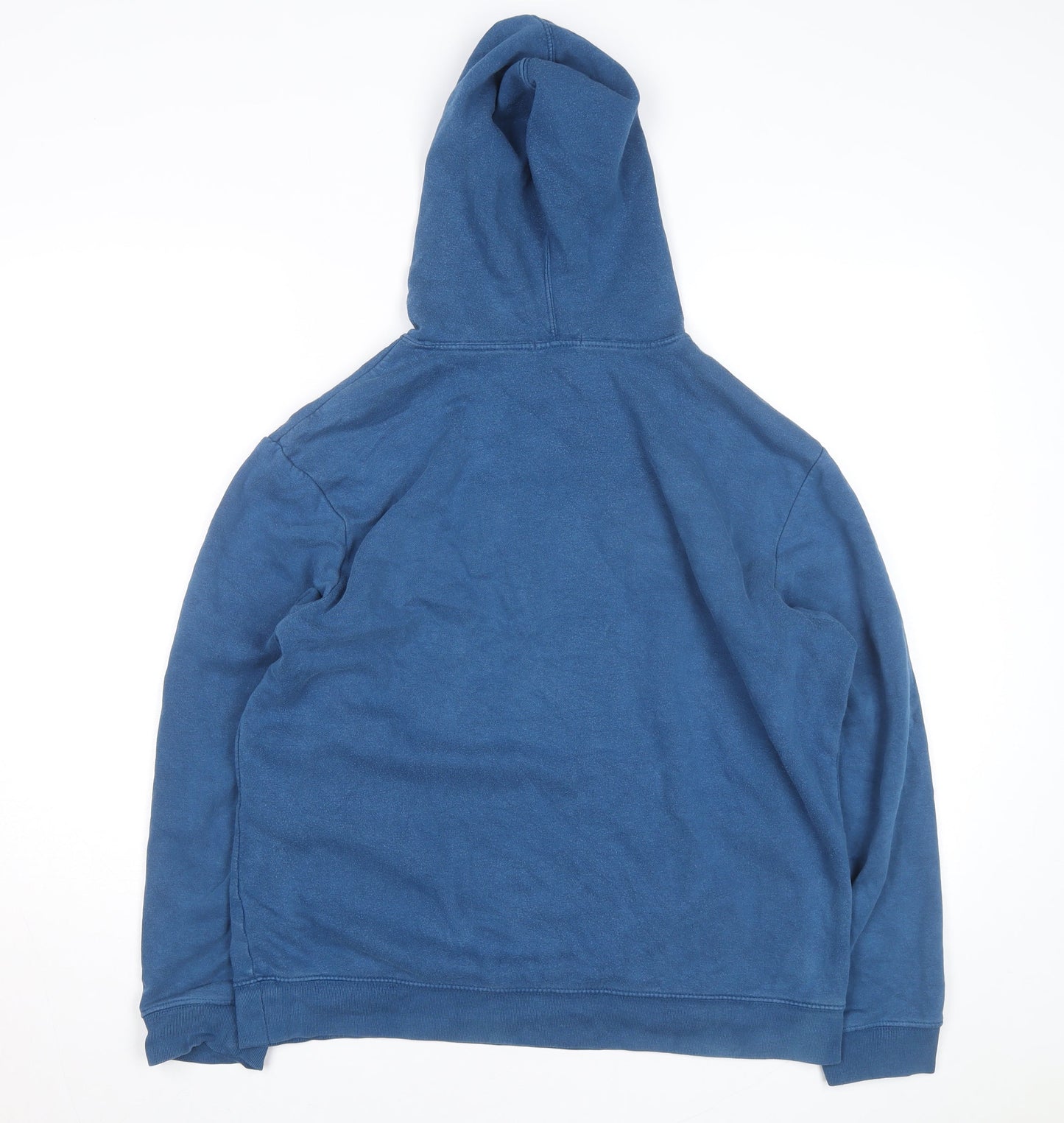GAP Men Blue Pullover Hoodie M Logo Graphic Fleece Sweatshirt