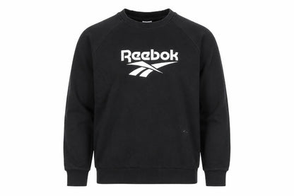 Reebok Unisex Black Medium Pullover Crew Neck Logo Sweatshirt