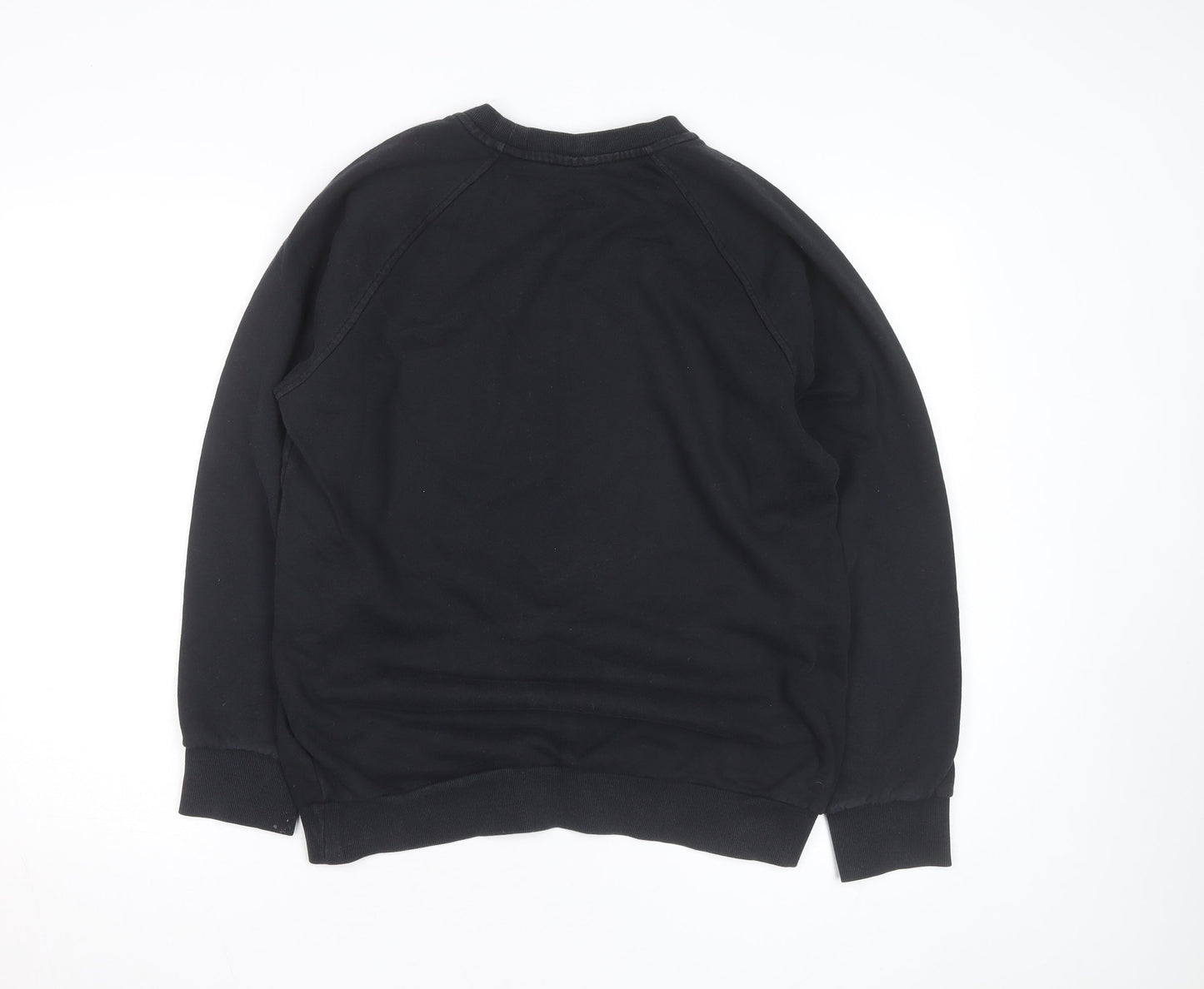 Reebok Unisex Black Medium Pullover Crew Neck Logo Sweatshirt