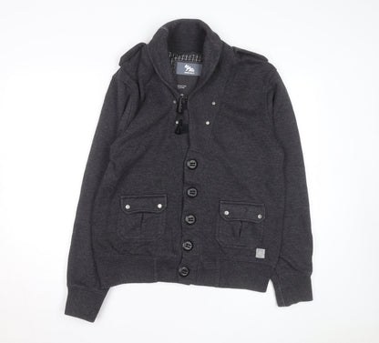 RWD Men’s Grey Button Cardigan Jumper Size XXL Cotton Blend
