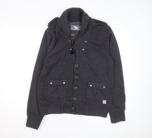 RWD Men’s Grey Button Cardigan Jumper Size XXL Cotton Blend