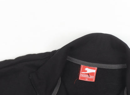 Slazenger Men's Black Medium Track Jacket Full Zip Activewear