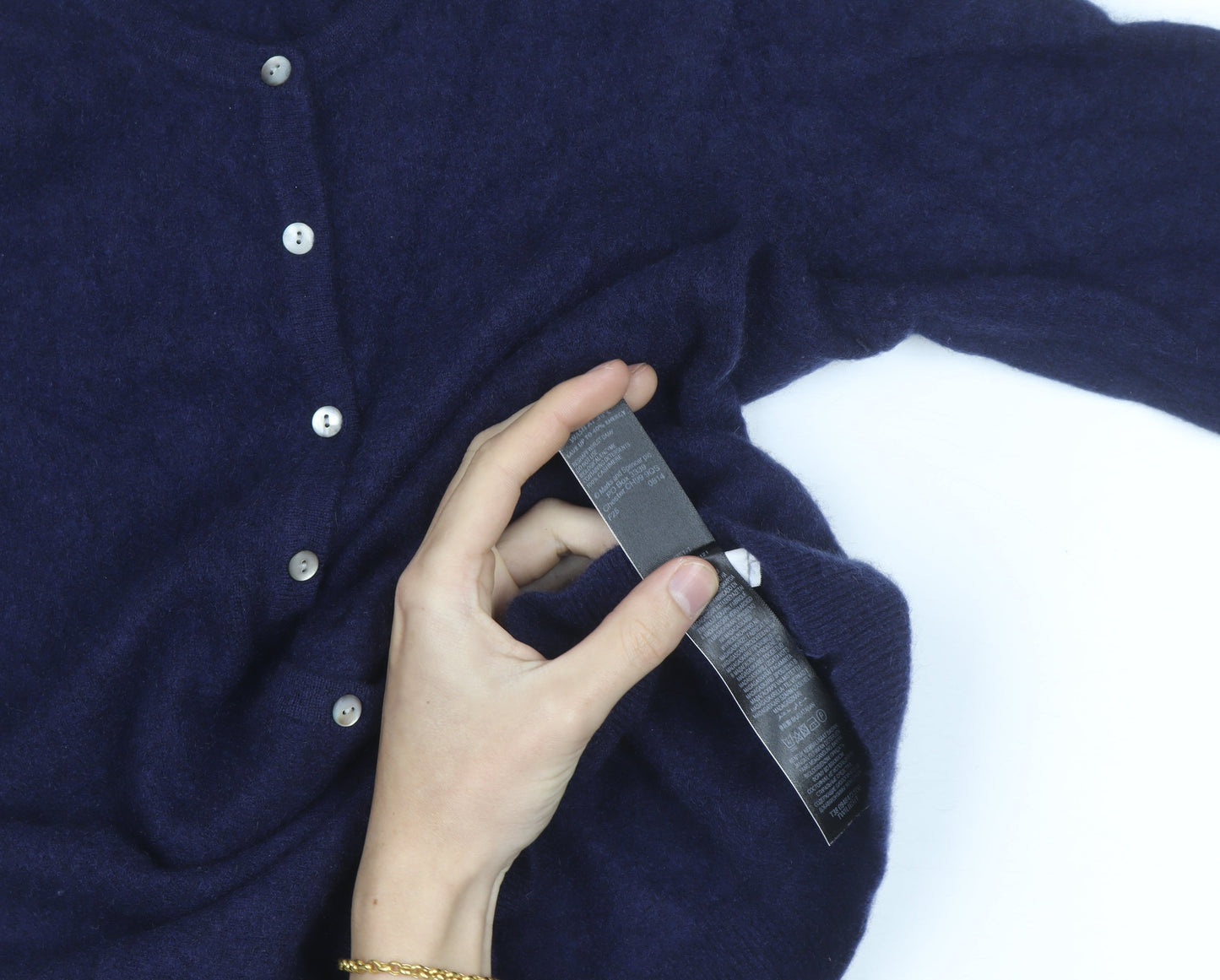 Marks and Spencer Women Navy Blue Pure Cashmere Cardigan Size 12