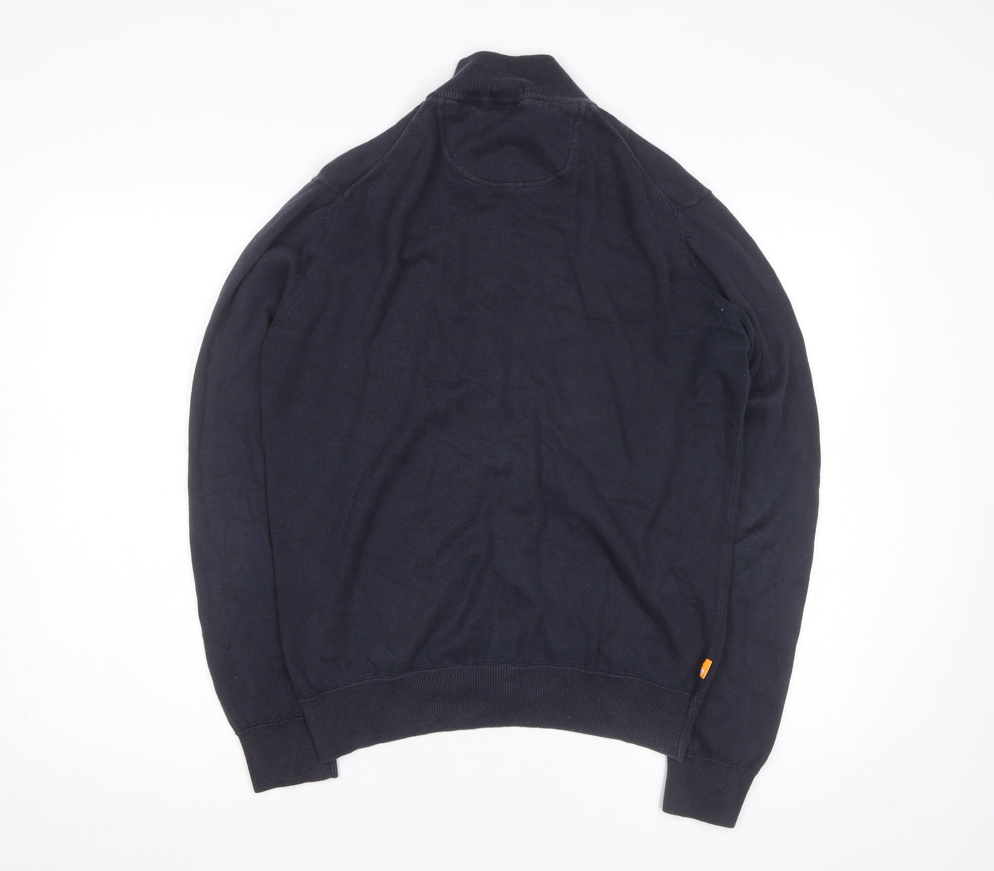 Timberland Men’s Blue Full Zip Cotton Jumper M Regular Fit