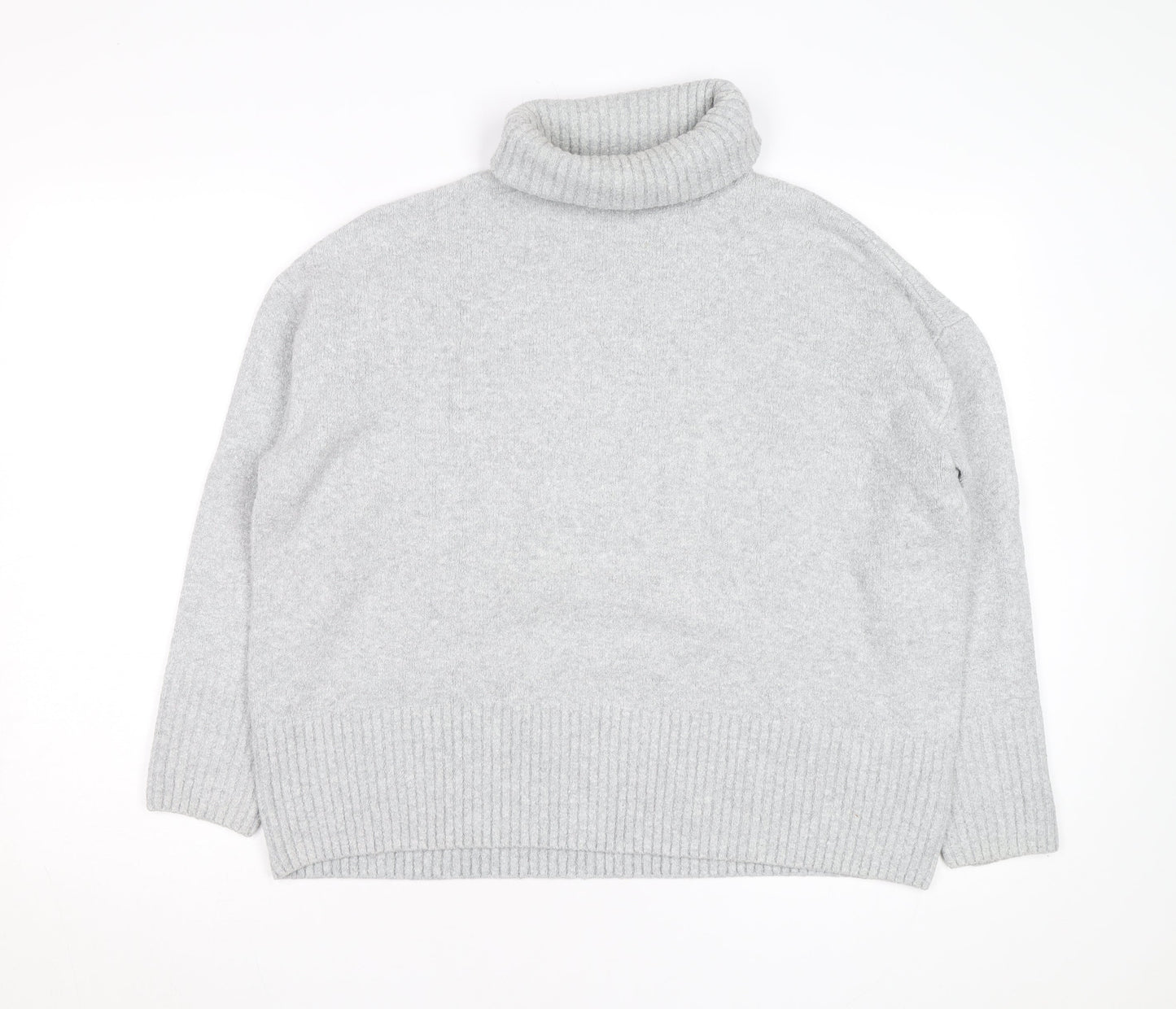 & Other Stories Unisex Grey Roll Neck Wool Alpaca Jumper XS