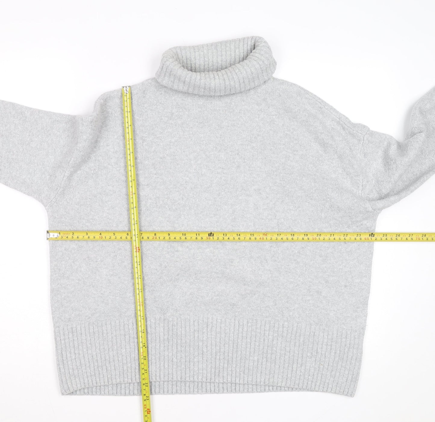 & Other Stories Unisex Grey Roll Neck Wool Alpaca Jumper XS