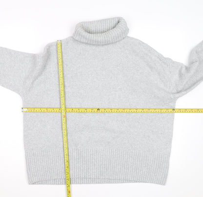 & Other Stories Unisex Grey Roll Neck Wool Alpaca Jumper XS