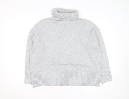 & Other Stories Unisex Grey Roll Neck Wool Alpaca Jumper XS