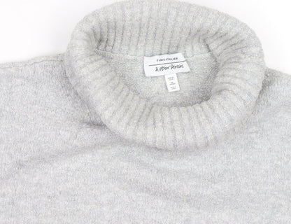 & Other Stories Unisex Grey Roll Neck Wool Alpaca Jumper XS