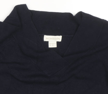 Monsoon Women’s Blue V-Neck Knit Jumper Size 10