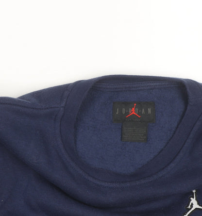 Jordan Boys Blue Pullover Crew Neck Fleece Sweatshirt 12-13 Years