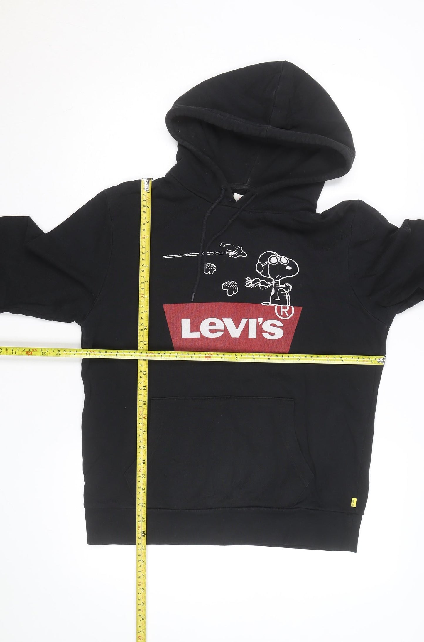 Levi's Men's Black Medium Pullover Hoodie with Graphic Print