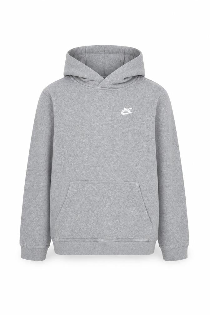 Nike Boys Grey Pullover Hoodie Sz 12-13 Years Cotton Blend Logo