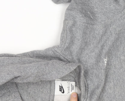 Nike Boys Grey Pullover Hoodie Sz 12-13 Years Cotton Blend Logo