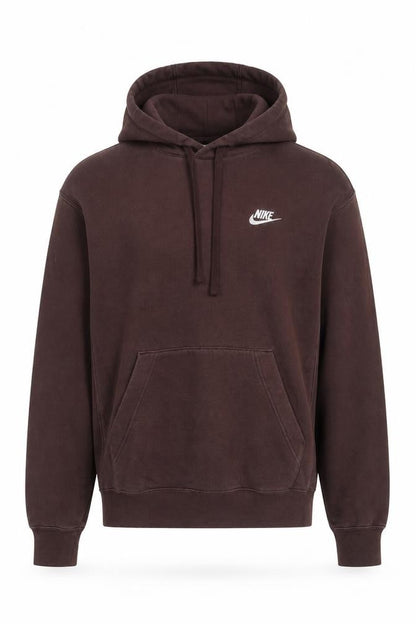 Nike Men's Brown Pullover Hoodie XS Fleece Logo Sweatshirt