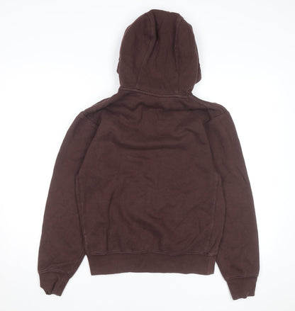 Nike Men's Brown Pullover Hoodie XS Fleece Logo Sweatshirt