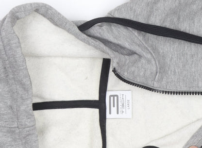Jack & Jones Men's Grey Tech Full Zip Hoodie Size L