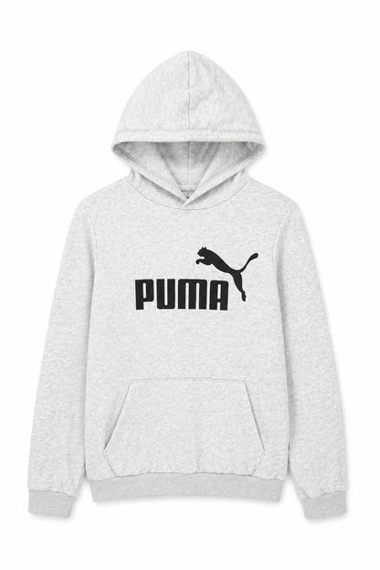 Puma Boys Grey Hoodie Size 146 Pullover Hooded Sweatshirt