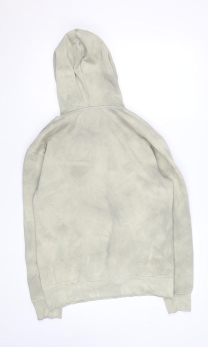 H&M Men's Beige Relaxed Fit Pullover Hoodie Size L
