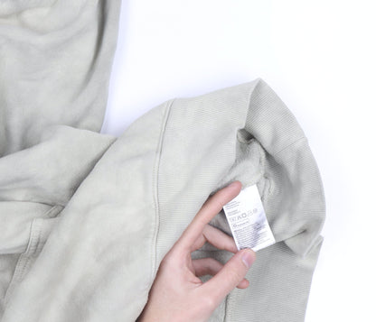 H&M Men's Beige Relaxed Fit Pullover Hoodie Size L