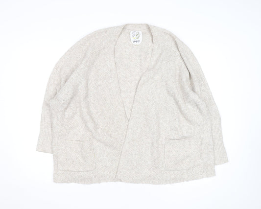 Marks and Spencer Women’s Beige Wool Blend Relaxed Fit Knit Cardigan M