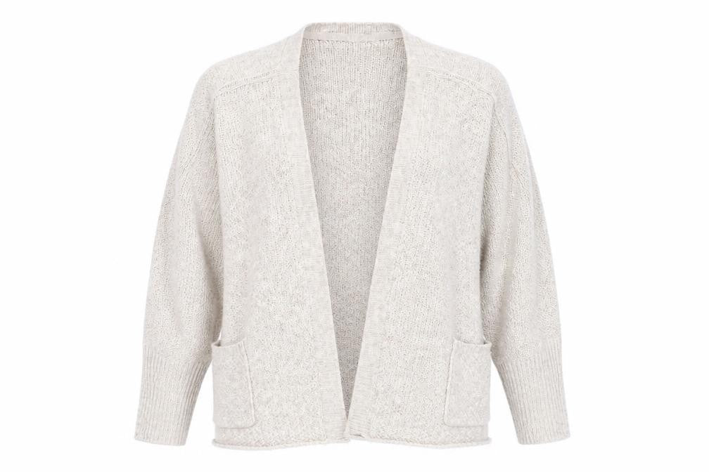 Marks and Spencer Women’s Beige Wool Blend Relaxed Fit Knit Cardigan M