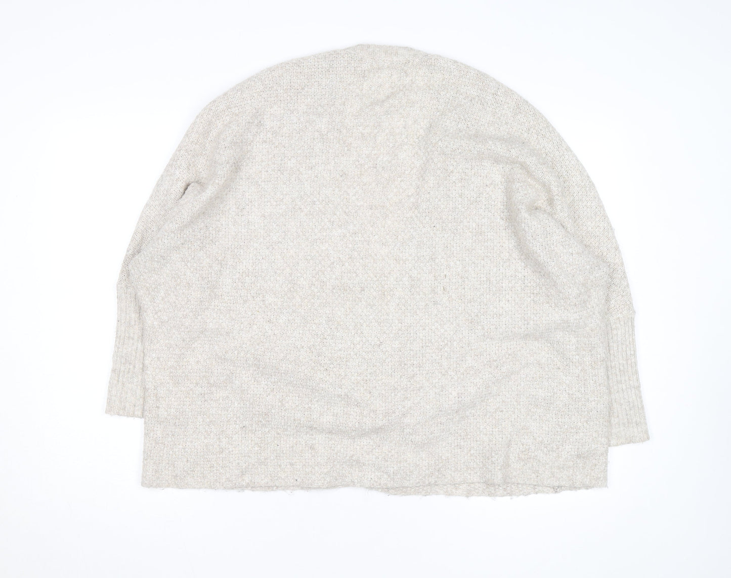 Marks and Spencer Women’s Beige Wool Blend Relaxed Fit Knit Cardigan M