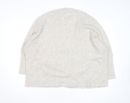 Marks and Spencer Women’s Beige Wool Blend Relaxed Fit Knit Cardigan M